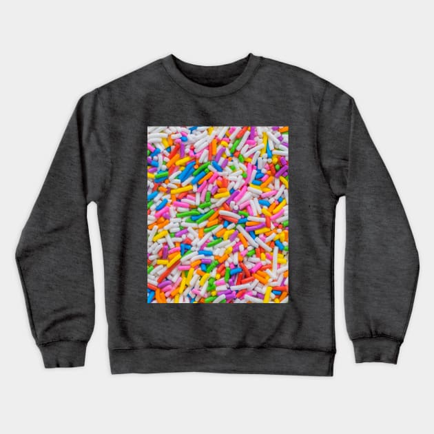 Rainbow Candy Sprinkles Photograph Crewneck Sweatshirt by love-fi